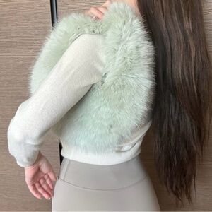 Mint Green Faux Fur bag